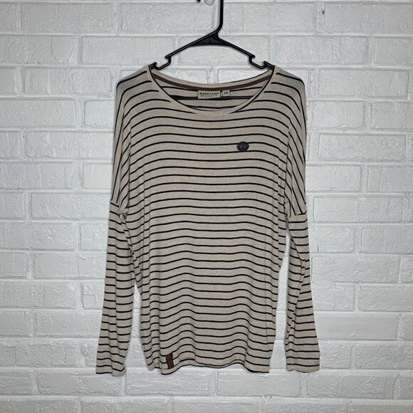 Naketano Drop Shoulder Striped Long Sleeve Top size XS - Picture 1 of 7